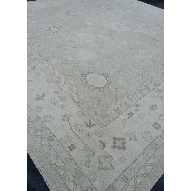 Turkish Turkish Oushak Runner Rug 3'9" x 15'3" #17162 For Sale - Image 3 of 8