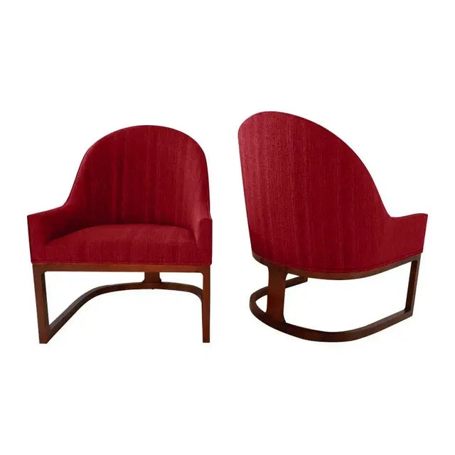 Mid-Century Style" Spoonback Chairs - A Pair For Sale - Image 4 of 5