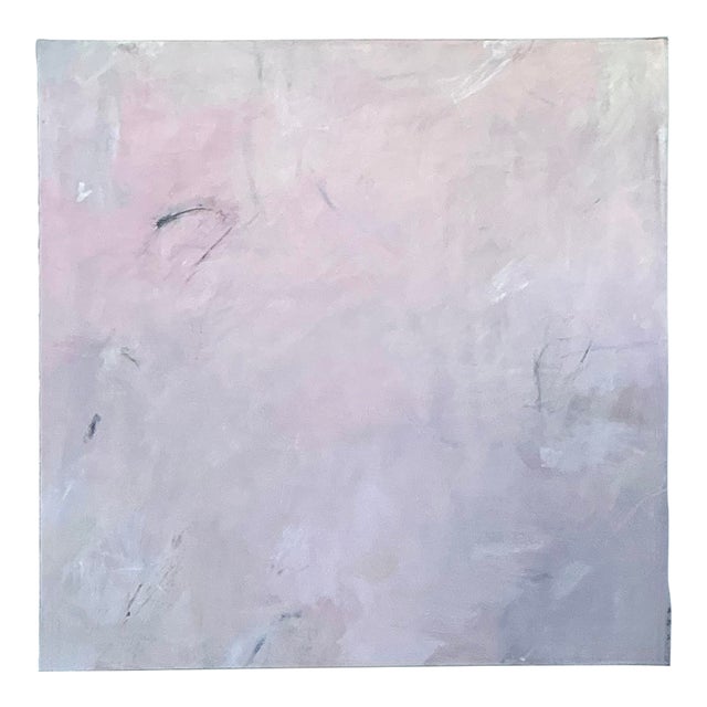 Vintage Original Abstract Oil on Canvas For Sale