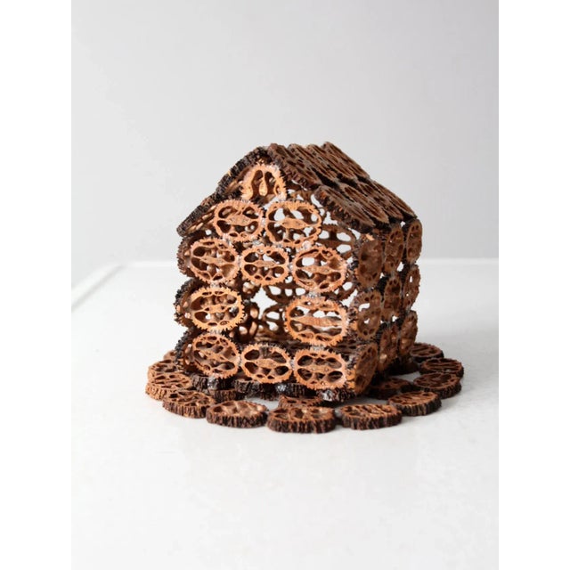 Vintage Walnut Slice Nut House and Tray Chairish