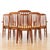 1970s Set of Six Danish Design Teak Dining Chairs Attributed to Benny Linden For Sale In Los Angeles - Image 6 of 12