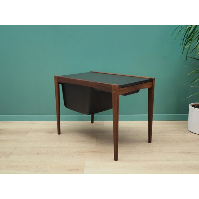 Wood Danish Teak Sewing Table, 1960s For Sale - Image 7 of 13