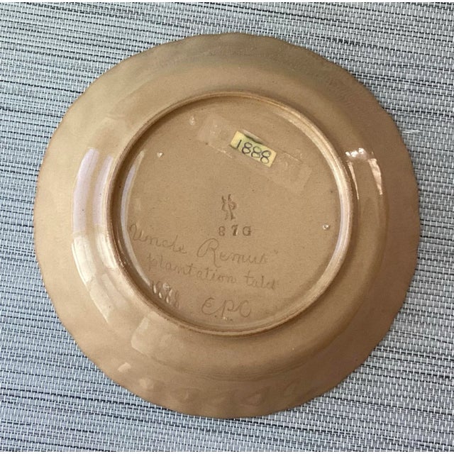Antique 1888 Rookwood Pottery Plate, Edward Cranch, Uncle Remus Plantation Tales For Sale In Washington DC - Image 6 of 8