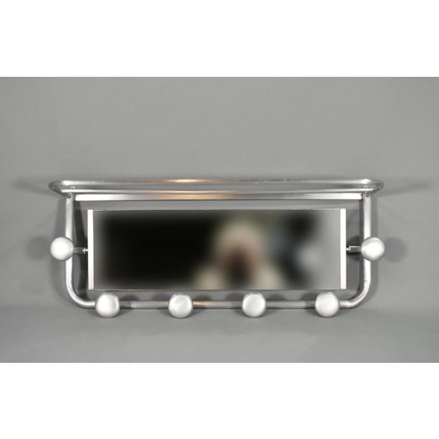 French Art Deco Aluminium Coat and Hat Rack, 1920s For Sale - Image 4 of 11