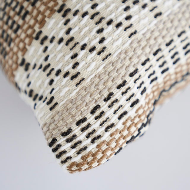This pillow features Fremont Indoor/Outdoor with a Knife Edge finish. Don’t be fooled by this rich, geometric woven...
