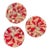 Set of 3 Vintage John Derian Decoupage Red & White Floral Plates For Sale