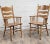 This is a gorgeous pair of vintage Ladder Back Country French style oak dining arm chairs by Procter and Gamble Products....