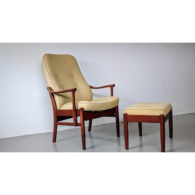 Danish Modern Chair with Ottoman from Farstrup Møbler, 1998, Set of 2 For Sale - Image 11 of 11