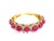 Bochic "Capri" Red Ruby & White Topaz Bangle Set In 18K Gold & Silver For Sale - Image 17 of 18