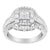 This diamond cocktail ring is designed with a vintage style and features a central square cluster of four princess cut...