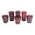 Red Cut to Clear Tumblers and Glasses For Sale