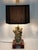 Chinoiserie Vintage Tony Duquette Style Bespoke Parcel Gilt Guan Yu Table Lamp by Turtle & Crane -Newly Painted For Sale - Image 3 of 16
