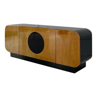1980s Postmodern Lacquer Credenza For Sale