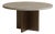 Round Grey Titanium Travertine and Smoked Oak Coffee Table by Lebanto For Sale