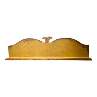1990s Vintage Rustic Distressed Wall-Mounted Plate Shelf For Sale
