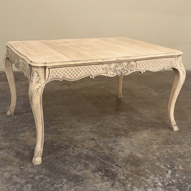 Ecru Country French Liègeois Régence Style Stripped Oak Writing Table For Sale - Image 8 of 18