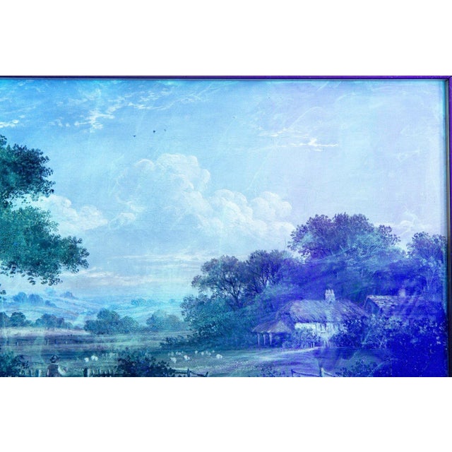 English Victorian Antique Oil Painting of a Devonshire Landscape, 19th Century For Sale - Image 16 of 18