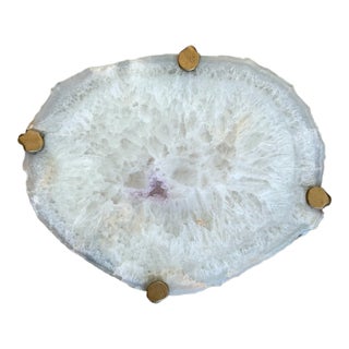 Unusual Modern Handcrafted Geode Drinks Table For Sale