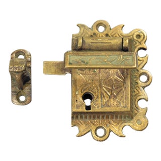 Antique Bronze Ice Box Latch For Sale