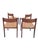 Vintage Mid Century Modern Teak Danish Dinging Chairs With Rattan Paper Cord Rope Seating Set of 4 For Sale In New York - Image 6 of 9