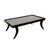 This elegant, low-profile coffee table features a striking black lacquer finish paired with understated, refined...