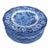 Vintage Staffordshire Blue and White Liberty Blue Bread Plates - Set of 8 For Sale