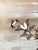 Mid-century modern Lee Reynolds Burr floral painting featuring white camellia-like blossoms, Asian-inspired foliage, and a...