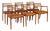 In Style of j.l. Moller Teak Model 78 and 62 Dining Chairs Set of 6 Danish Mid-Century Modern 1960s For Sale