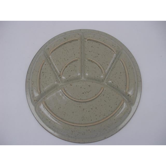 Vintage Sectioned Stoneware Diner Plates Set of 6 Chairish