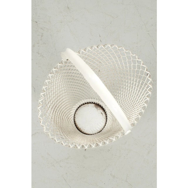 Metal Vintage White Umbrella Stand For Sale - Image 7 of 8