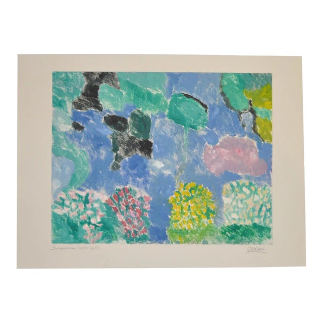 Arthur Krakower (1921-2009) "Snowmass 3" Original Monotype C.2004 For Sale