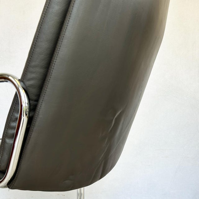 Vintage Cantilever Armchair in Chrome and Leather by Tim Bates for Pieff, 1970s For Sale - Image 10 of 14