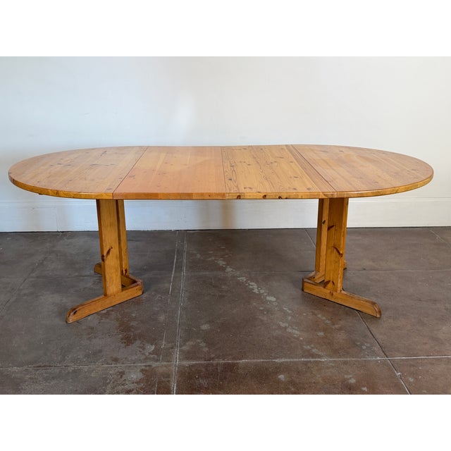 Vintage 1970's Solid Pine Scandinavian Dining Table For Sale - Image 9 of 18