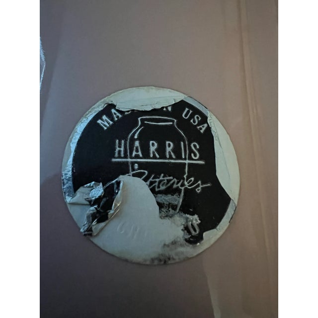 Ceramic Vintage Harris Postmodern Large Ribed Pink Ceramic Vase 1980s Deco Drape Ribbed Accent For Sale - Image 7 of 7