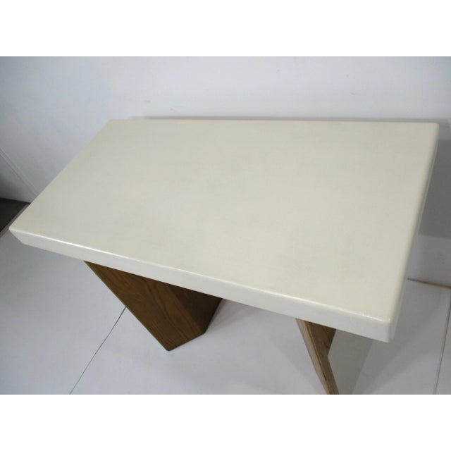 Paul Frankl Cork Top Console Table for Johnson Brothers Furniture Co. For Sale - Image 9 of 10