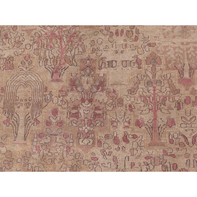 Authentic Persian Kirman Hand Knotted Wool Rug For Sale - Image 4 of 5