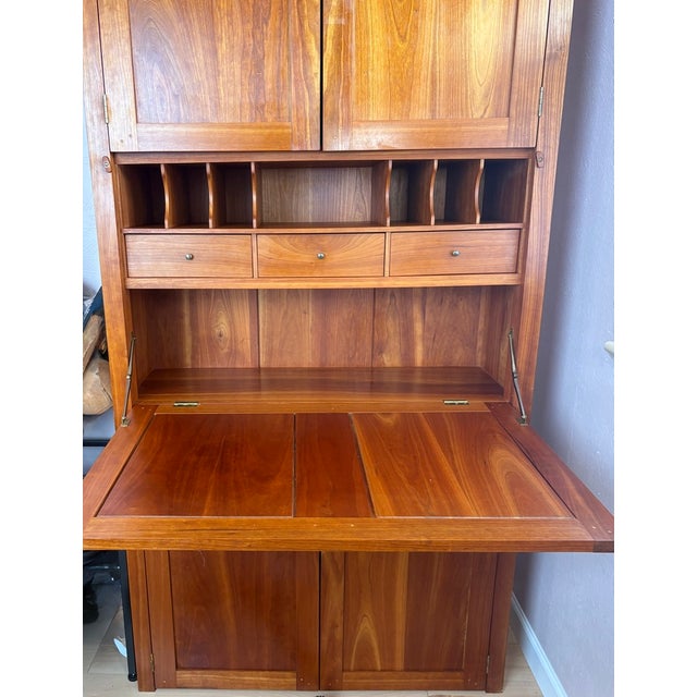 Vintage 1980 Thos Moser Shaker Cherry Cupboard Desk For Sale In Denver - Image 6 of 15