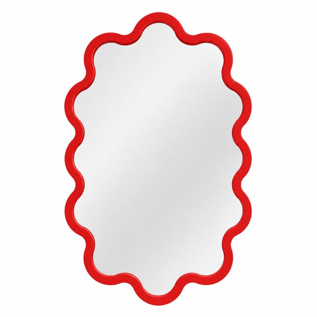 Large Contemporary Oval Wall Wavy Mirror – Hvyli Oval 90 For Sale - Image 11 of 15