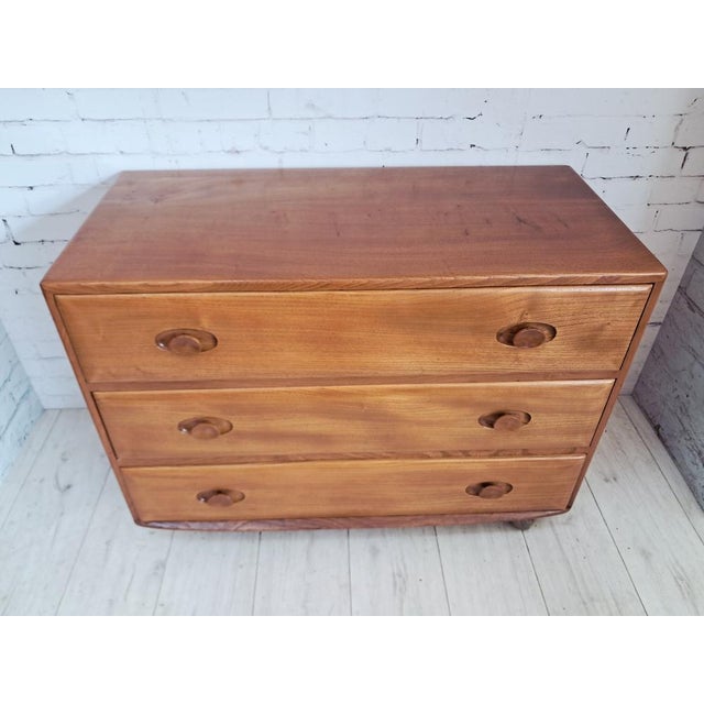 Brown Mid-Century Modern Windsor Chest of Drawers in Elm, 1960s For Sale - Image 8 of 18
