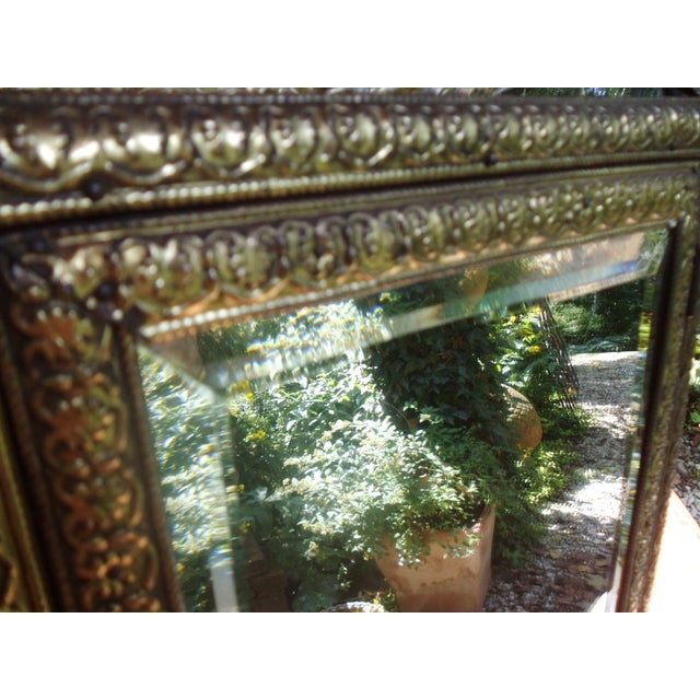 Mirror Cabinet in Embossed Brass, 1950s For Sale - Image 12 of 18