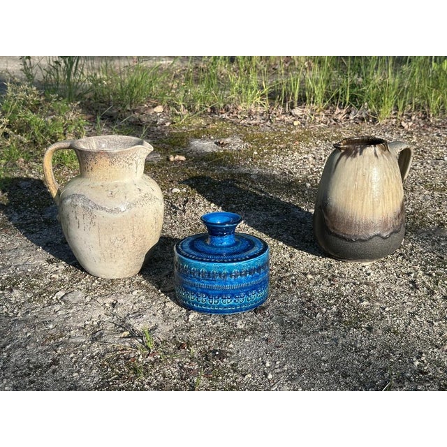 Rimini Blu Ceramic Vase from Bitossi, Italy, 1960s For Sale - Image 12 of 16