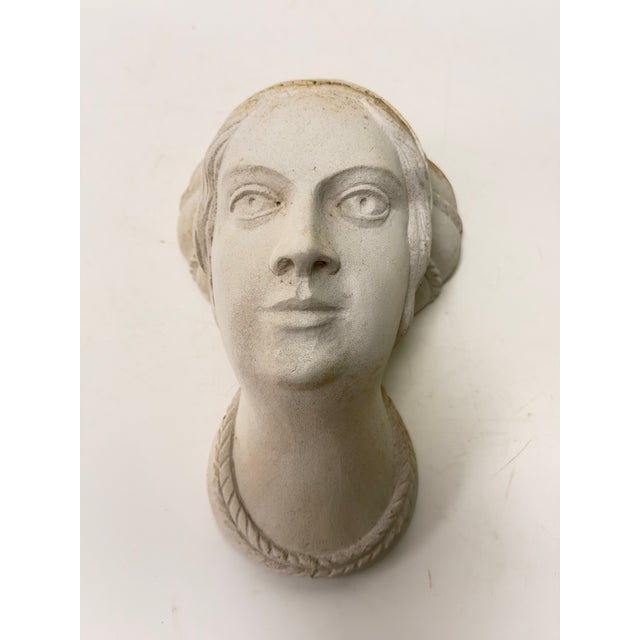 Sculpture Materials Vintage Plaster Reproductions of 4 Heads From the Wawel Collection, Poland - Set of 4 For Sale - Image 7 of 17