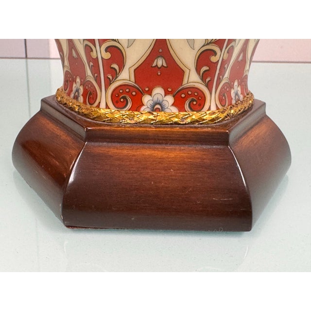 Ornate Porcelain Urn Table Lamp, Vintage For Sale - Image 11 of 12