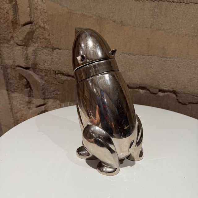 Mid Century Modern Polar Bear Cocktail Shaker Art Deco Style For Sale - Image 10 of 13