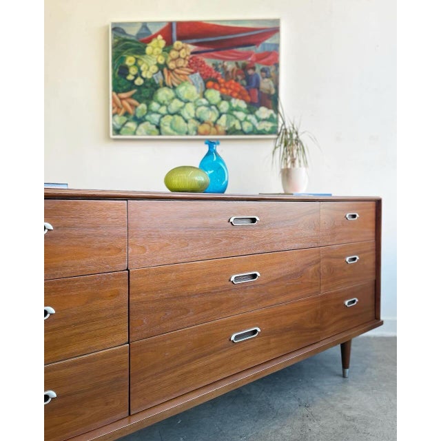 Wood 1960's B. P. John Furniture Co. Low Dresser, Attributed For Sale - Image 7 of 8