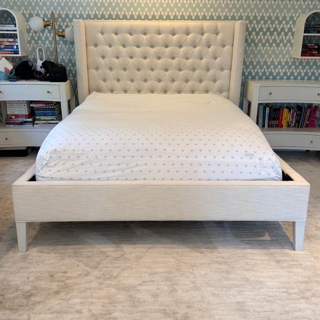 Serena & Lily Serena & Lily Queen Tall Tufted Broderick Bed For Sale - Image 4 of 8