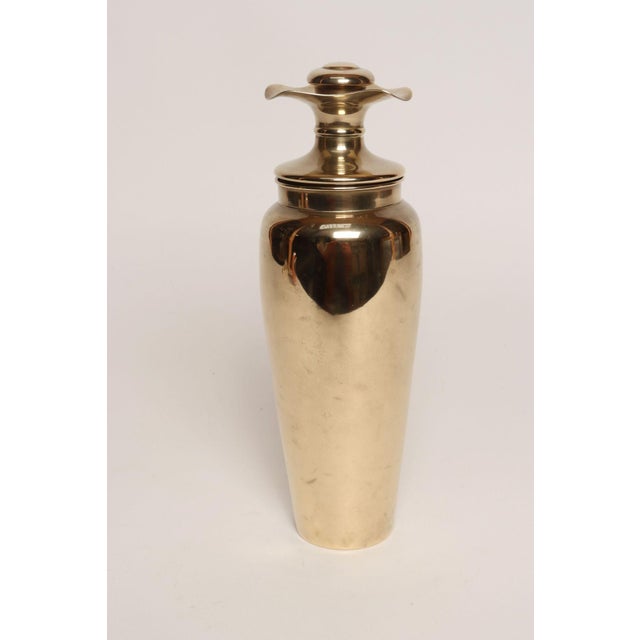 1930s Vintage Swedish Art Deco Dirigold Goldware Cocktail Shaker With Monogrammed "Ik" For Sale - Image 5 of 18