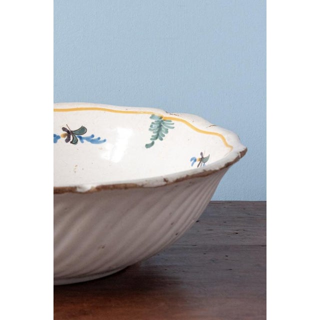 Antique Polychrome Folly Bowl from Nevers Faience, 1750 For Sale - Image 6 of 8