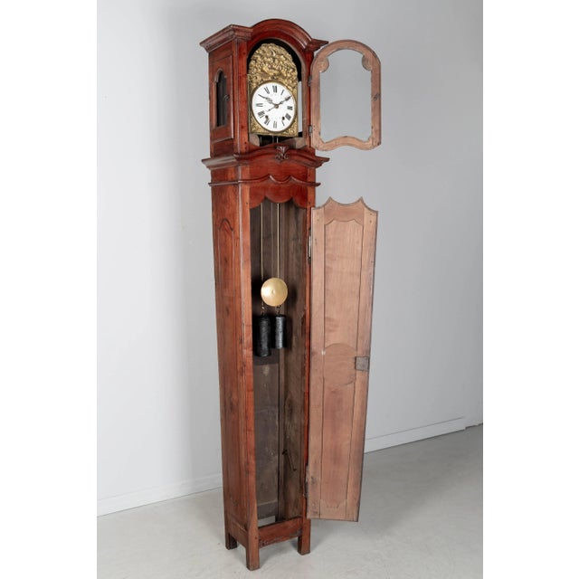 Brown 18th Century French Tall Case Clock or Horloge De Parquet For Sale - Image 8 of 10