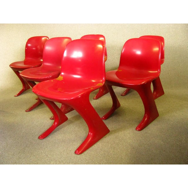 Plastic Z Chairs by Ernst Moeckel & Siegfried Mehl for VEB Petrochemisches Kombinat Schwedt, 1960s, Set of 6 For Sale - Image 7 of 11